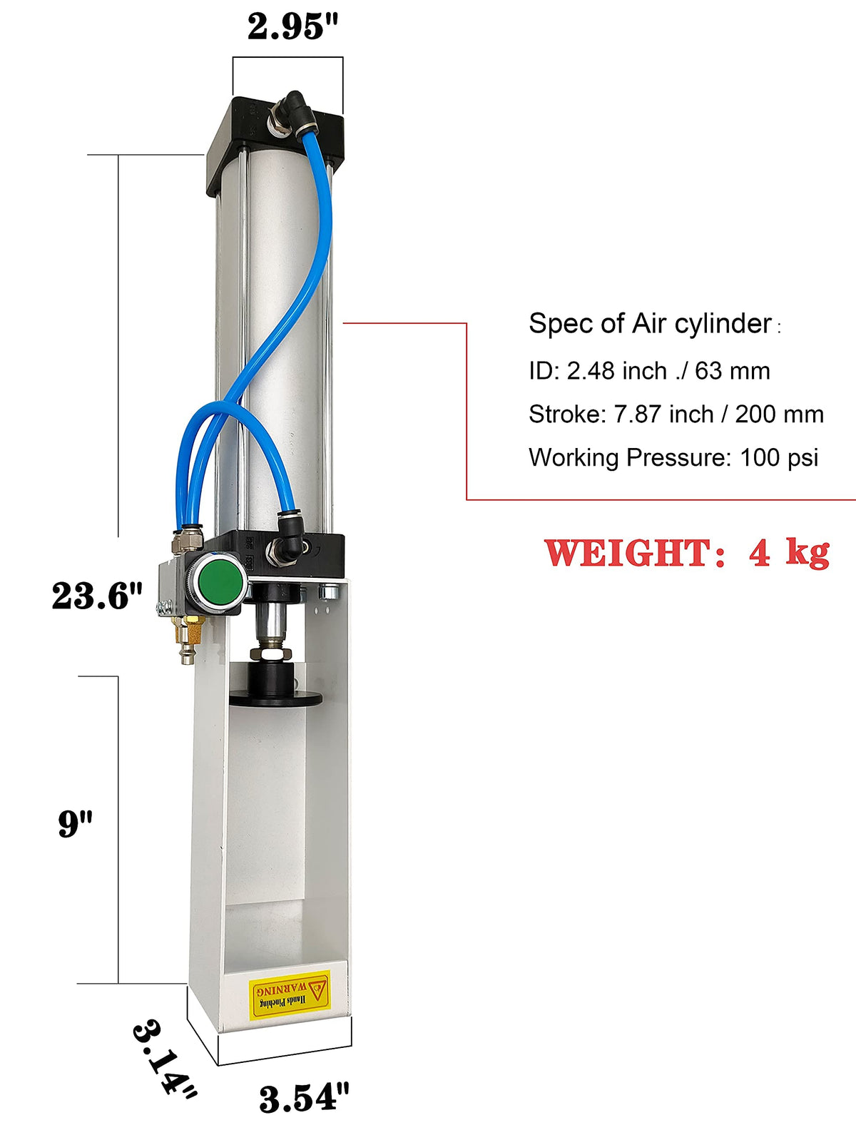 Heavy Duty Pneumatic Cylinder Can Crusher U675342