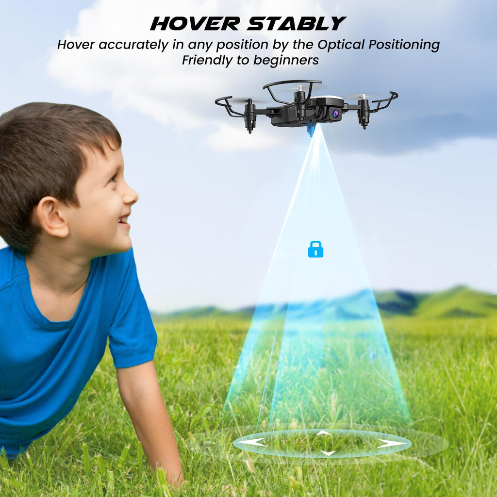 Mini Drone with 720P Camera, Foldable RC Quadcopter, White Q957507