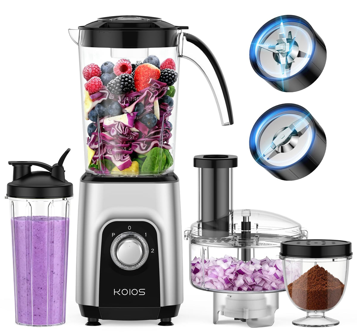 1000W 4 in 1 Blender Food Processor Combo U2637