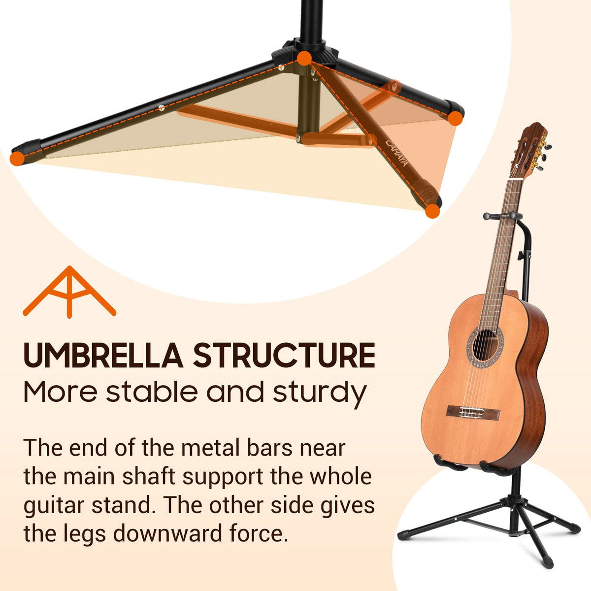 Folding Adjustable Guitar Stand Z390