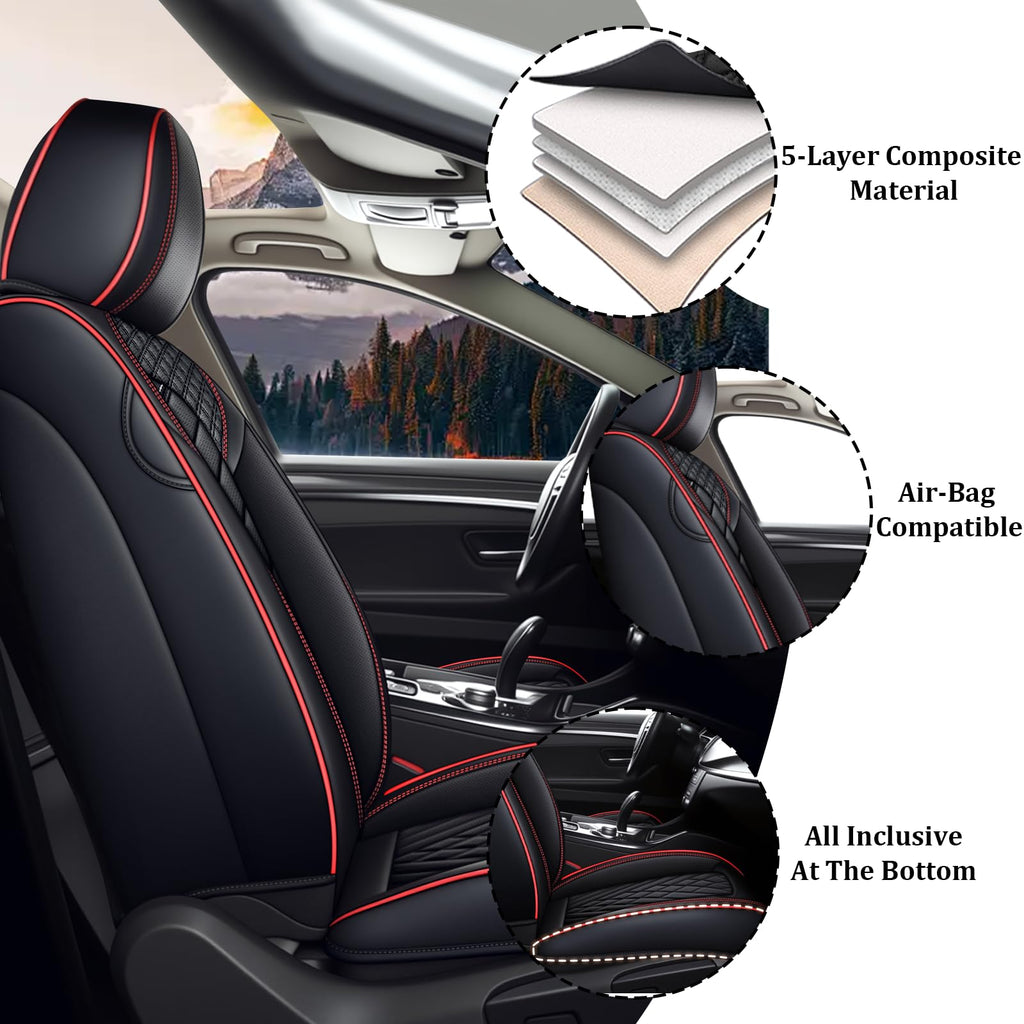 Waterproof Nappa Leather Full Set Car Seat Covers R9349