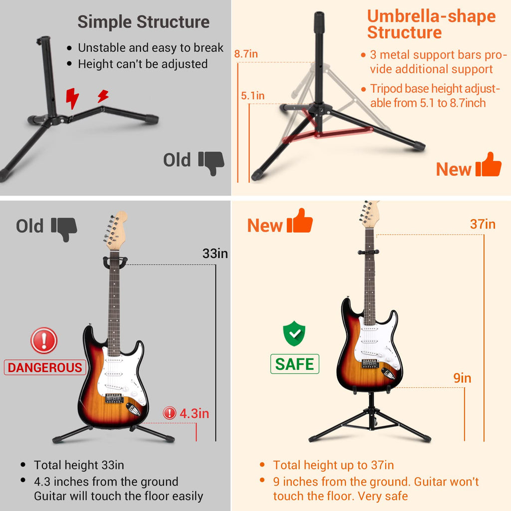 Folding Adjustable Guitar Stand Z390