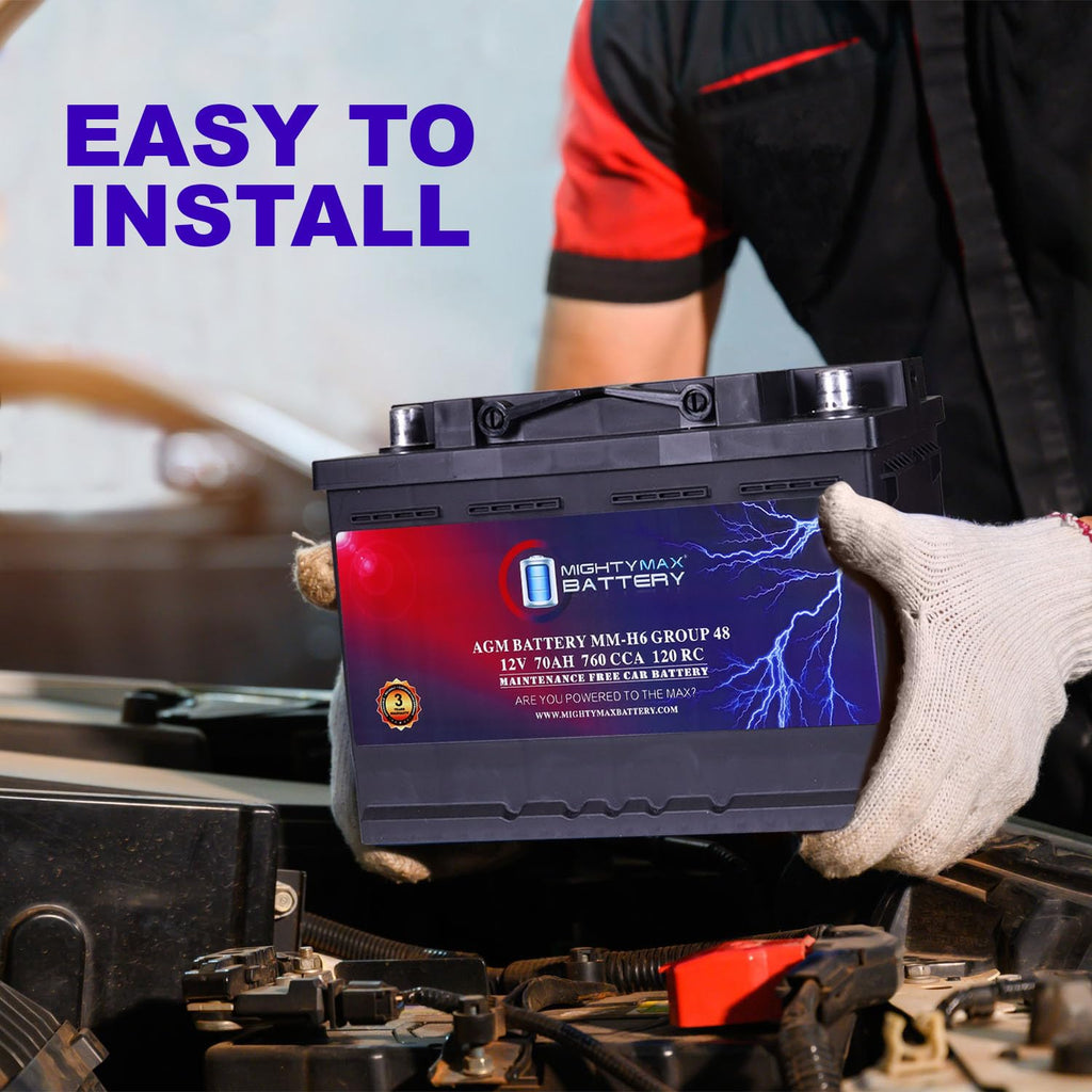 12V 70 AH AGM Car Battery T6671