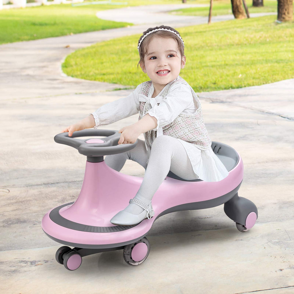 Pink Wiggle Car with LED Flashing Wheels U7020
