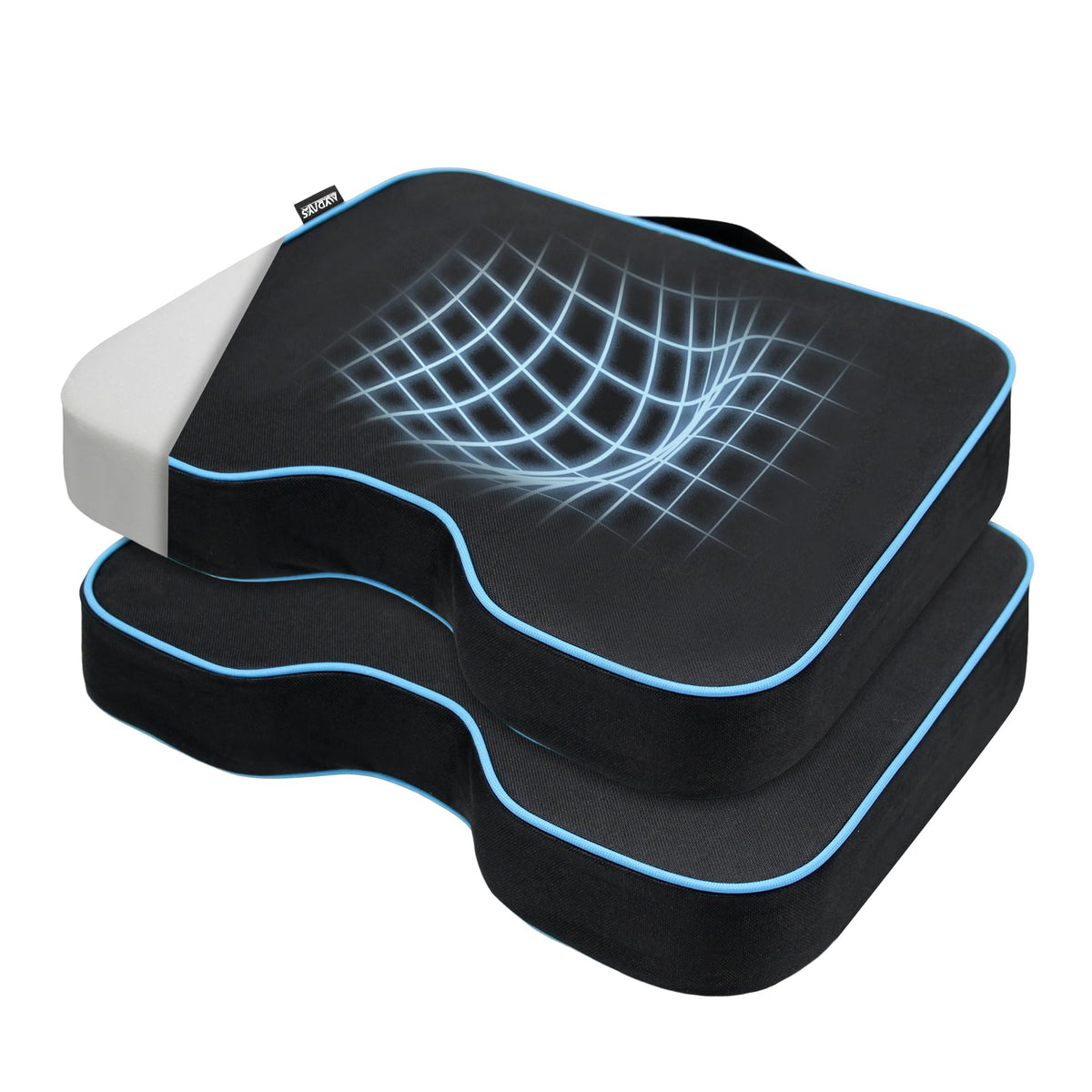 2 Pack Black Stadium Seat Cushion H2359