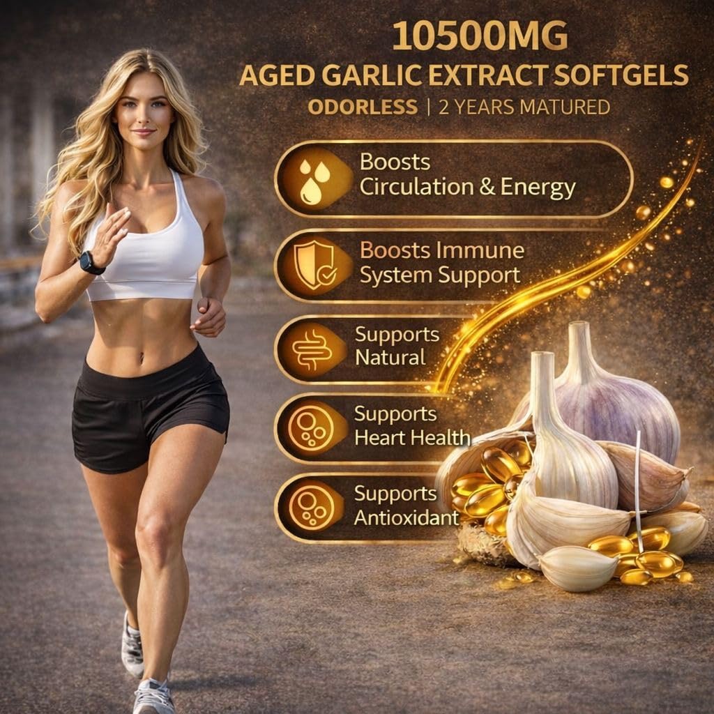 Aged Garlic Extract with Magnesium Chromium B1 & B9 300 Capsules A79099