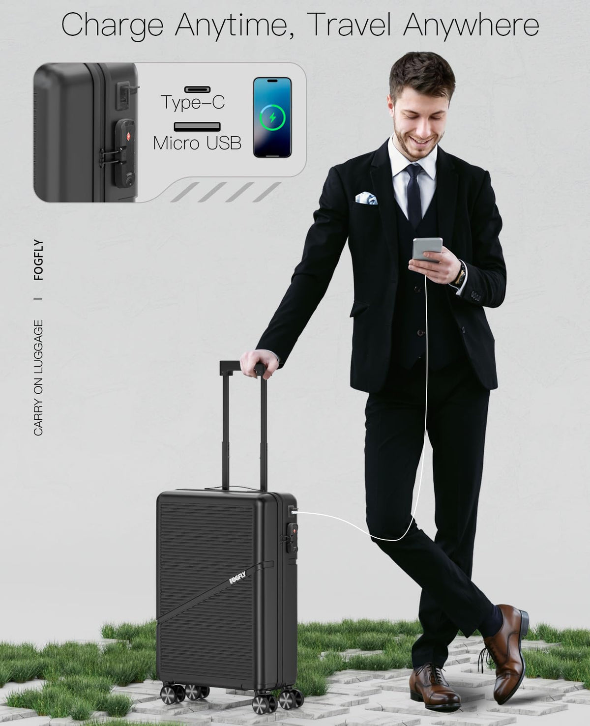 20 Inch Hardside Spinner Luggage with TSA Lock U397095