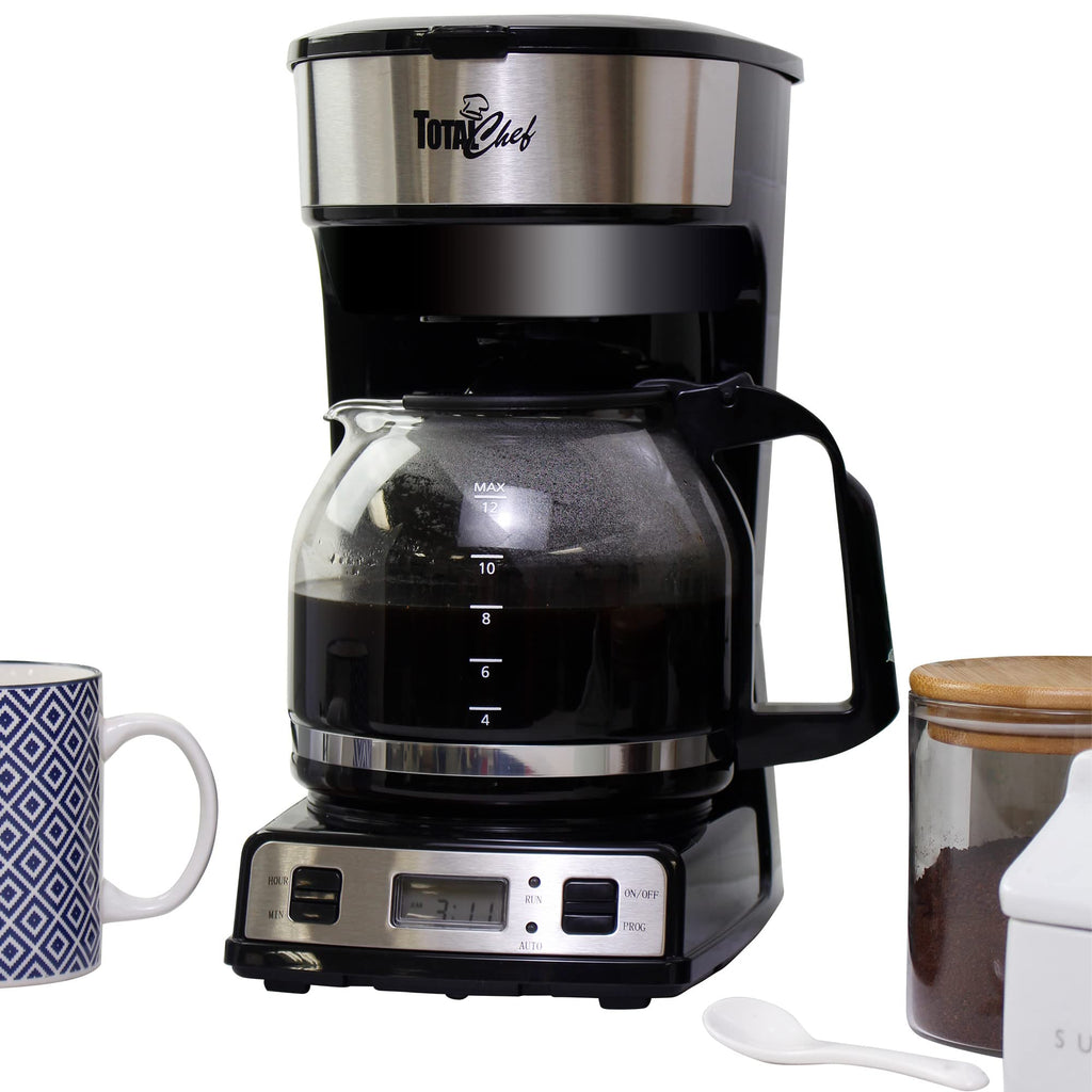 12-Cup Programmable Drip Coffee Maker with Glass Pot V82956