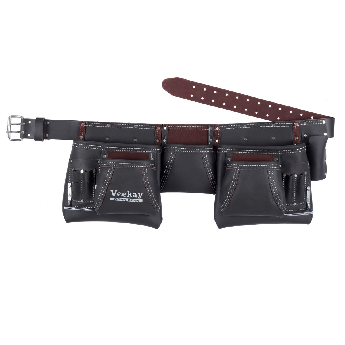 Brown Leather 2-Inch Tool Belt with 12 Pockets K9519