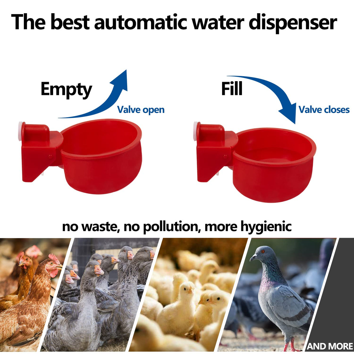 Automatic Poultry Waterer Kit 5 Gallon 12 Pack K454