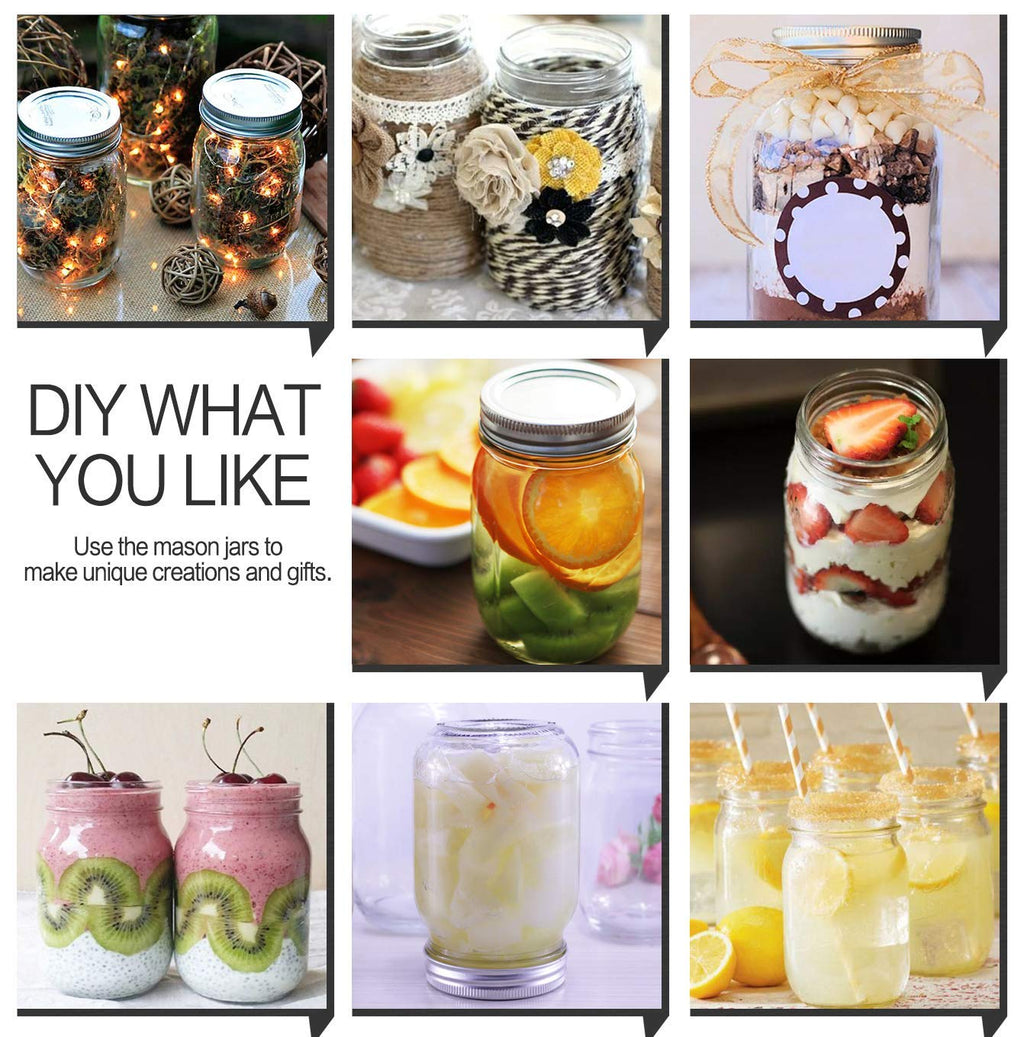 16oz Regular Mouth Mason Jars 12 Pack S619906
