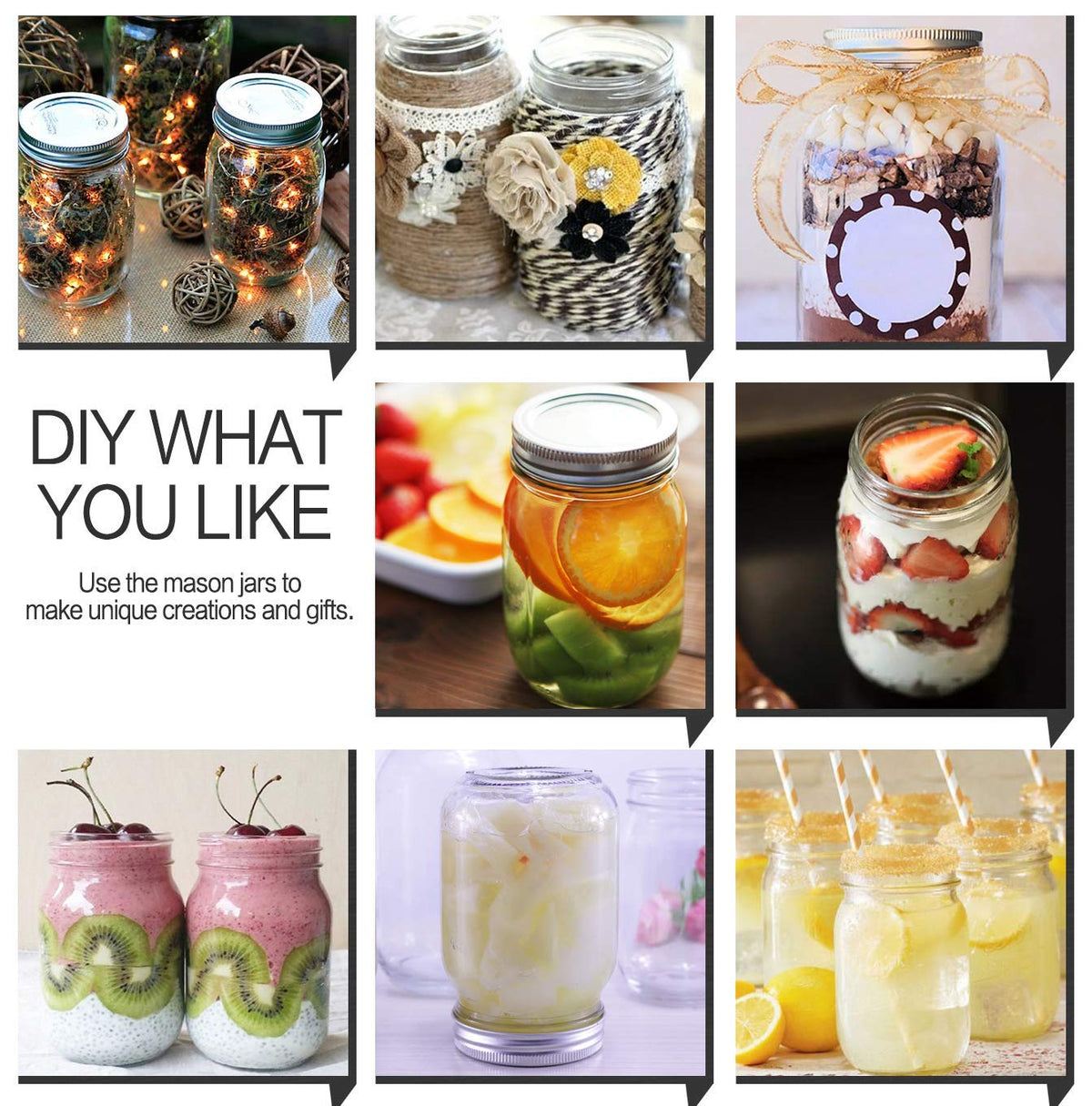 16oz Regular Mouth Mason Jars 12 Pack S619906