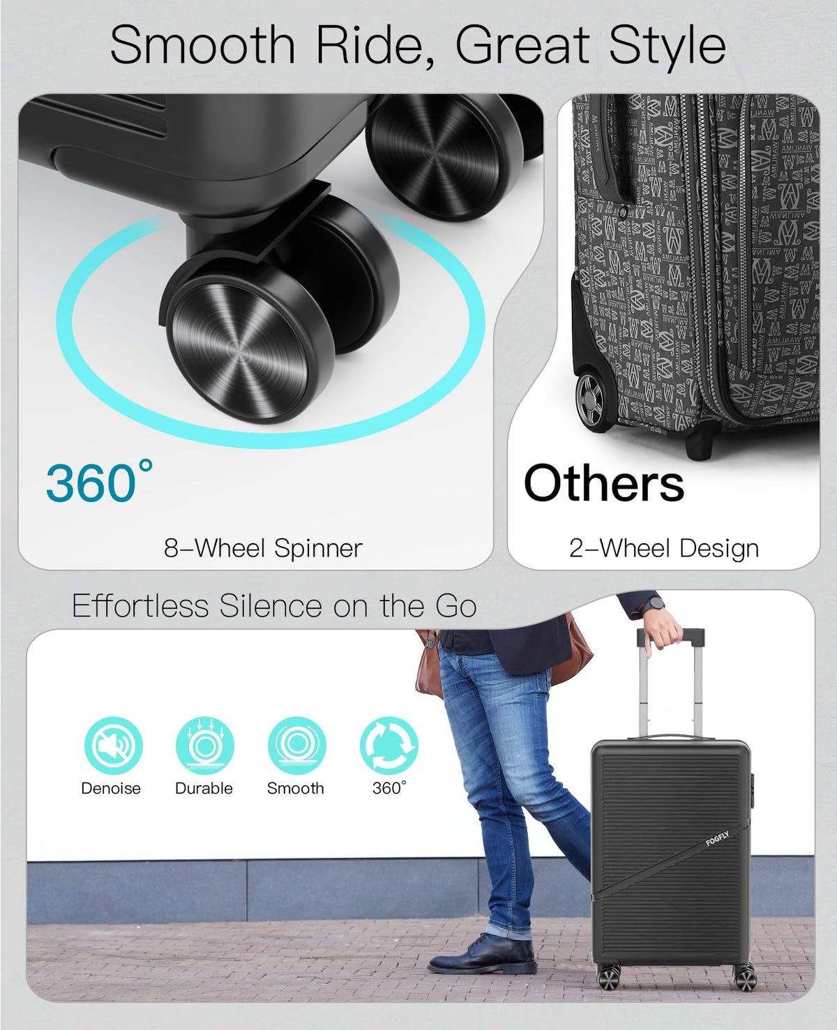 20 Inch Hardside Spinner Luggage with TSA Lock U397095