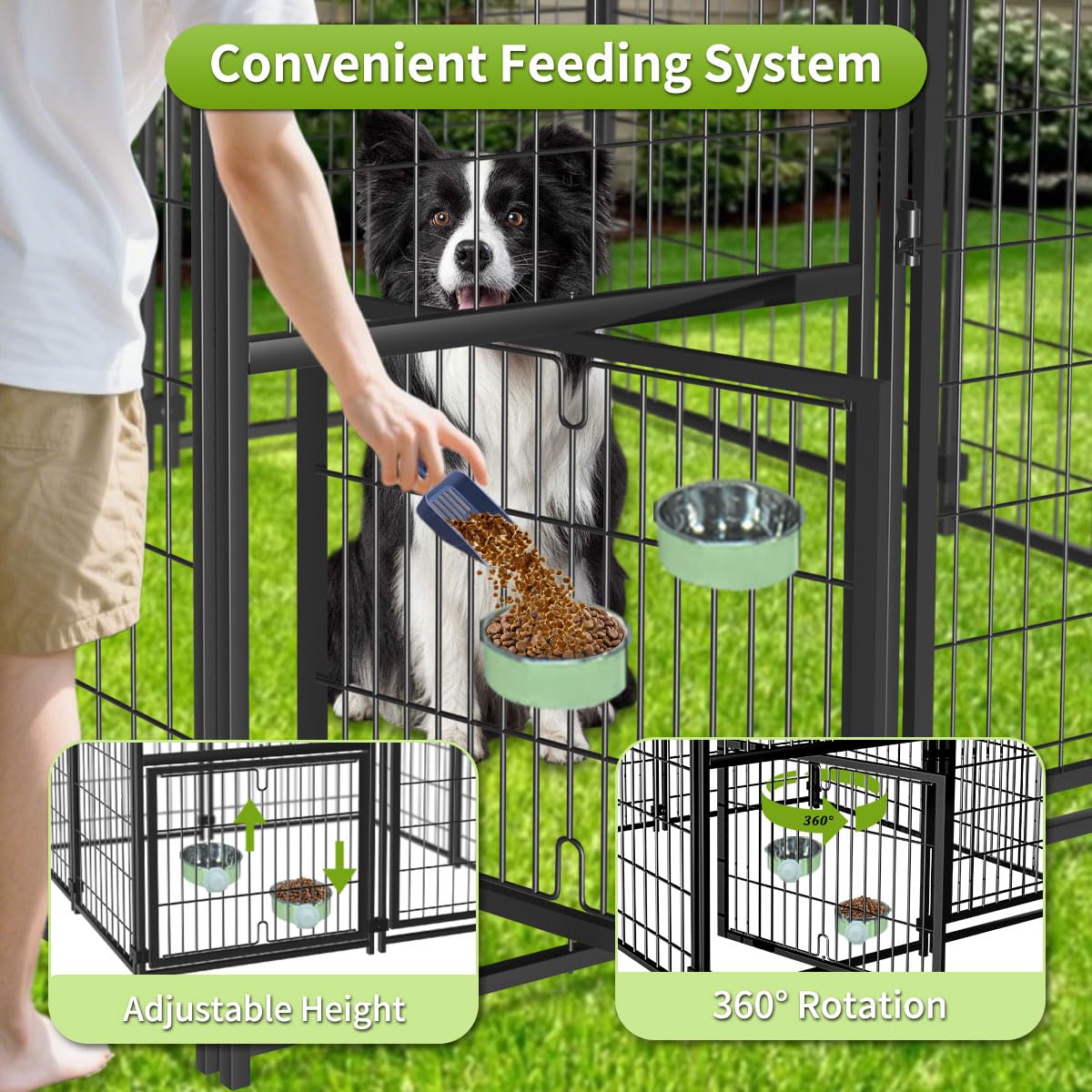 Heavy Duty Dog Kennel with Roof V487