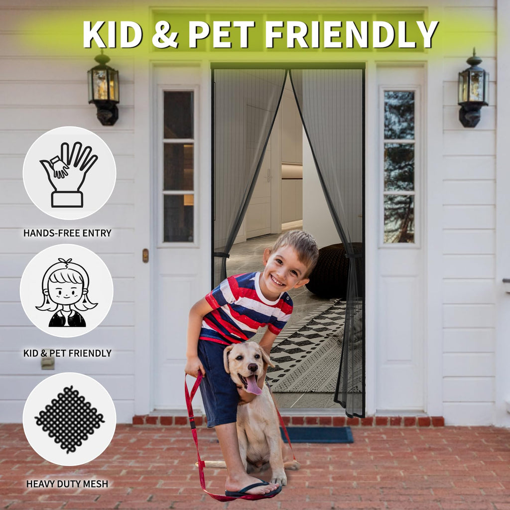 Magnetic Screen Door 36 x 82 in Mesh Curtain G166