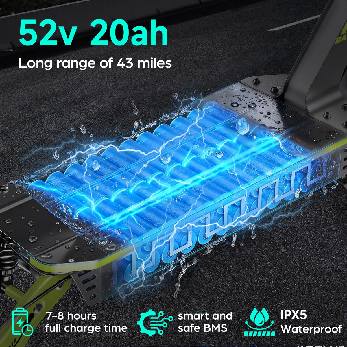 1500W 52V 20ah Electric Scooter J491993
