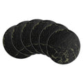 Round Drink Coasters Set of 6 Dual Sided Non-Slip Waterproof Leather Q218