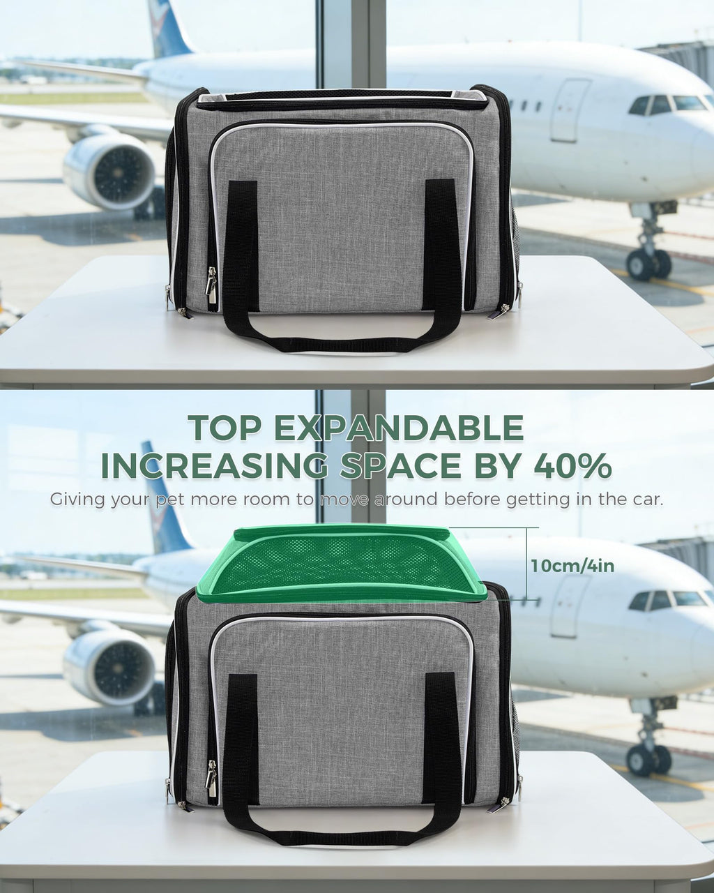 Airline Approved Soft Side Pet Carrier with Fleece Pad V337