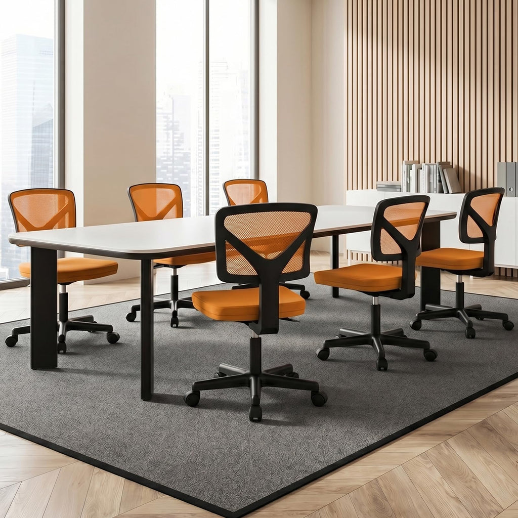 Armless Mesh Rolling Office Chair O88943