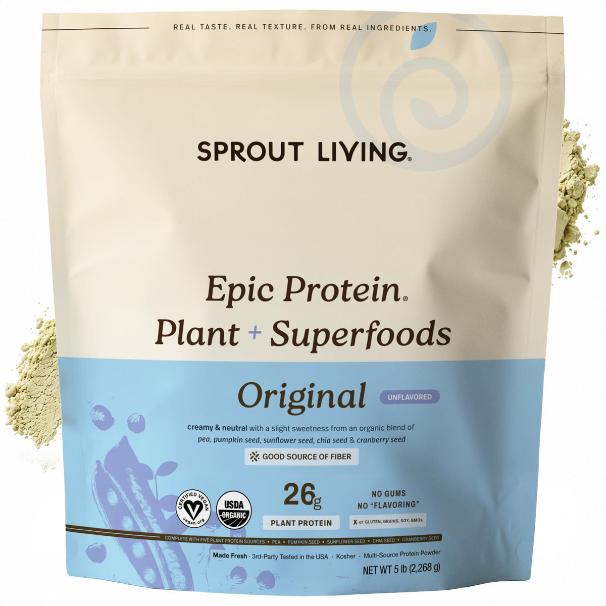 Organic Vegan Plant Based Protein Powder 5 lb T3260