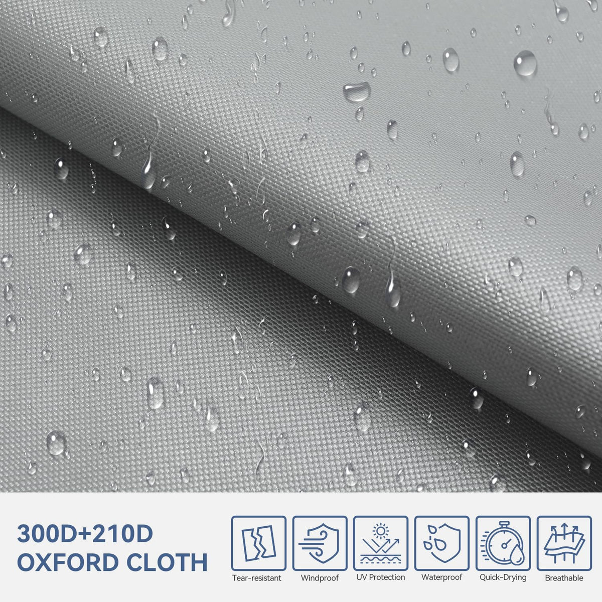 300D Oxford 27-30ft Camper Cover with Jack Cover, 4 Tire Covers and Gutter Cover O302