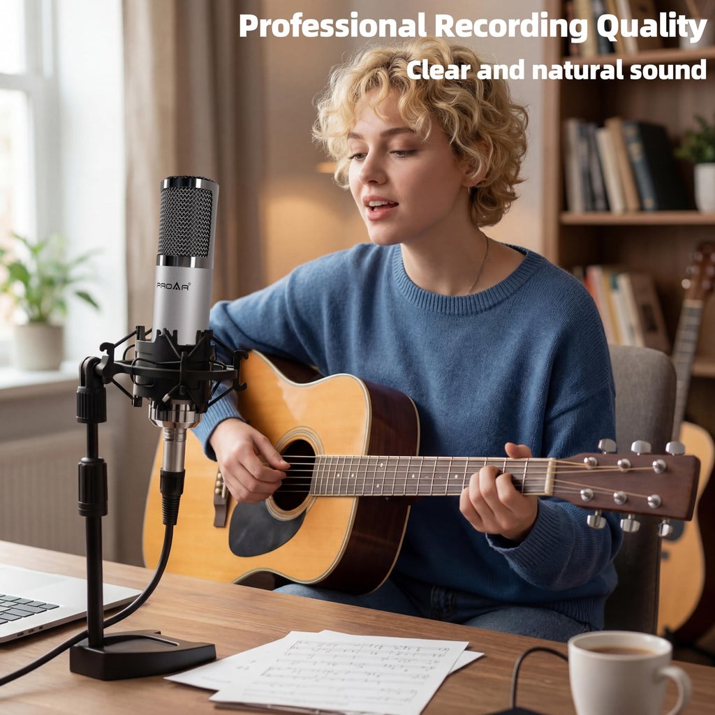 XLR Condenser Microphone with Desktop Stand L1408