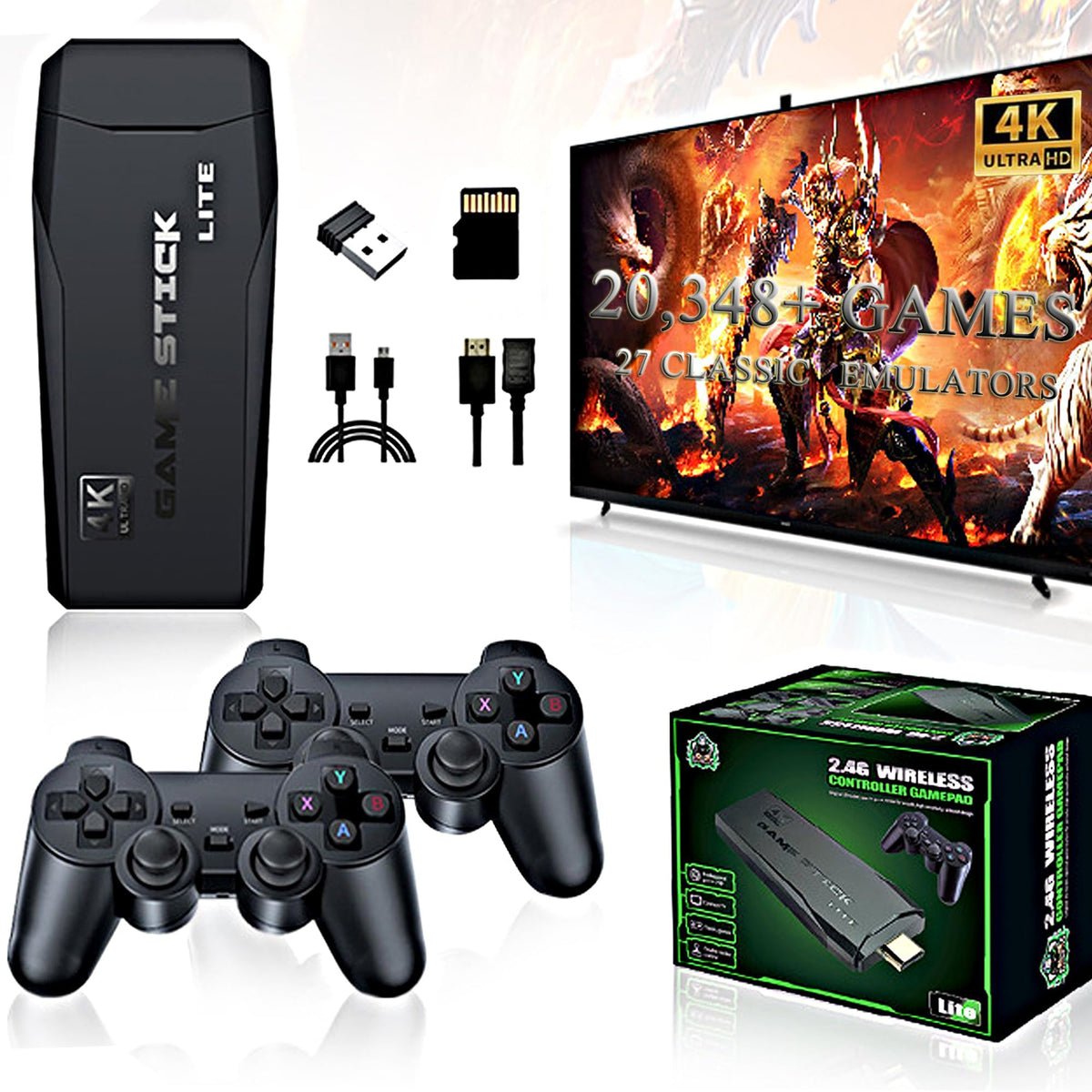 2027 Retro Gaming Console, 20,748+ Retro Game Stick, 27 Emulators C54903