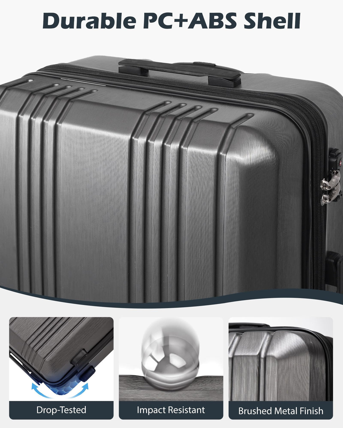 PC+ABS Hardshell Luggage with TSA Lock and Spinner Wheels C3619