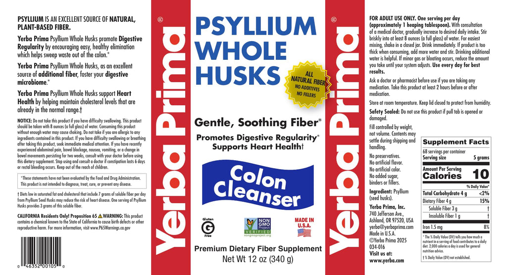 12 oz Psyllium Whole Husks Dietary Fiber C555507