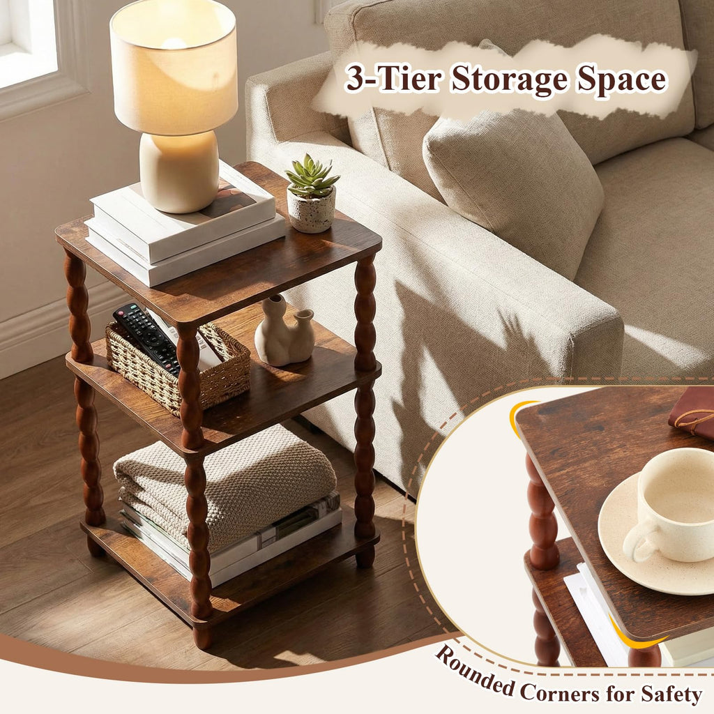 Set of 2 Small 3-tier Square Side Table C366