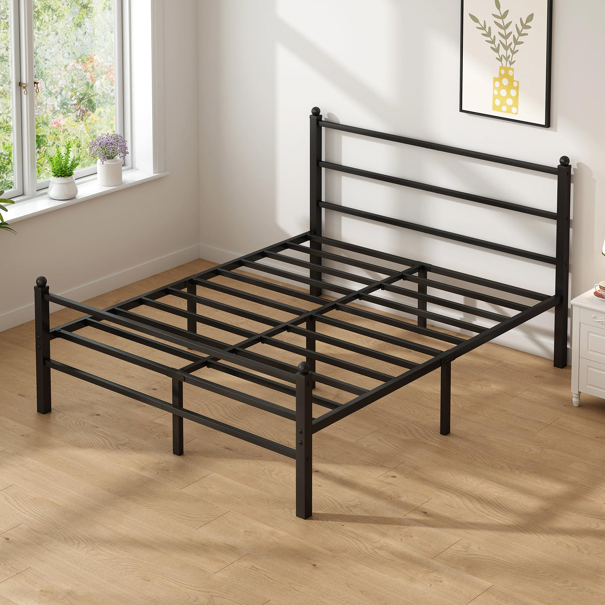 Black Full Size Bed Frame Y32315