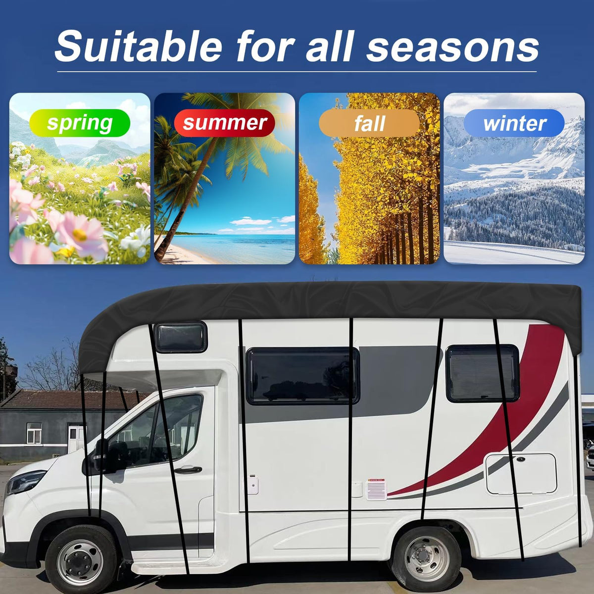 Heavy Duty Waterproof UV Resistant RV Roof Cover X951