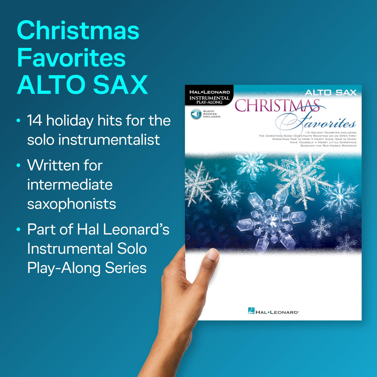 Alto Sax Holiday Sheet Music Book with Online Audio Tracks O3351