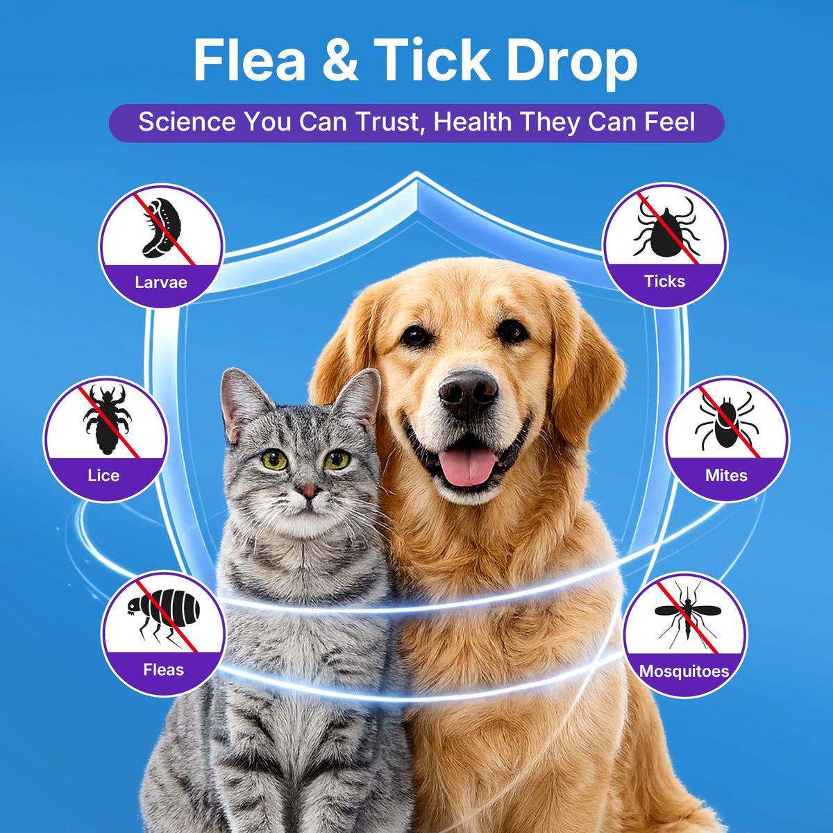 Oral Flea & Tick Support Drops for Dogs & Cats 60ml P43671