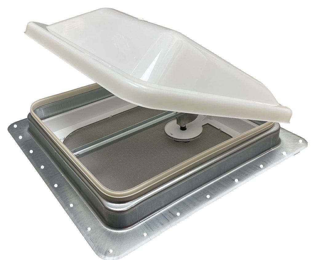 Non Powered RV Roof Vent White Lid H2581
