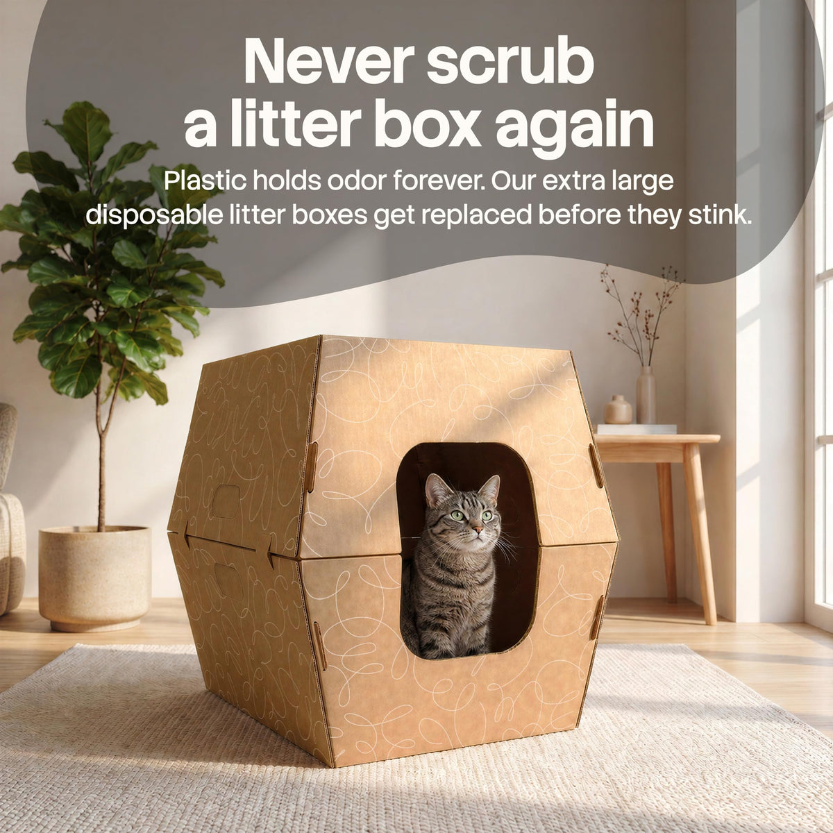 Disposable Cat Litter Boxes with High Sides 15 Pack J33782