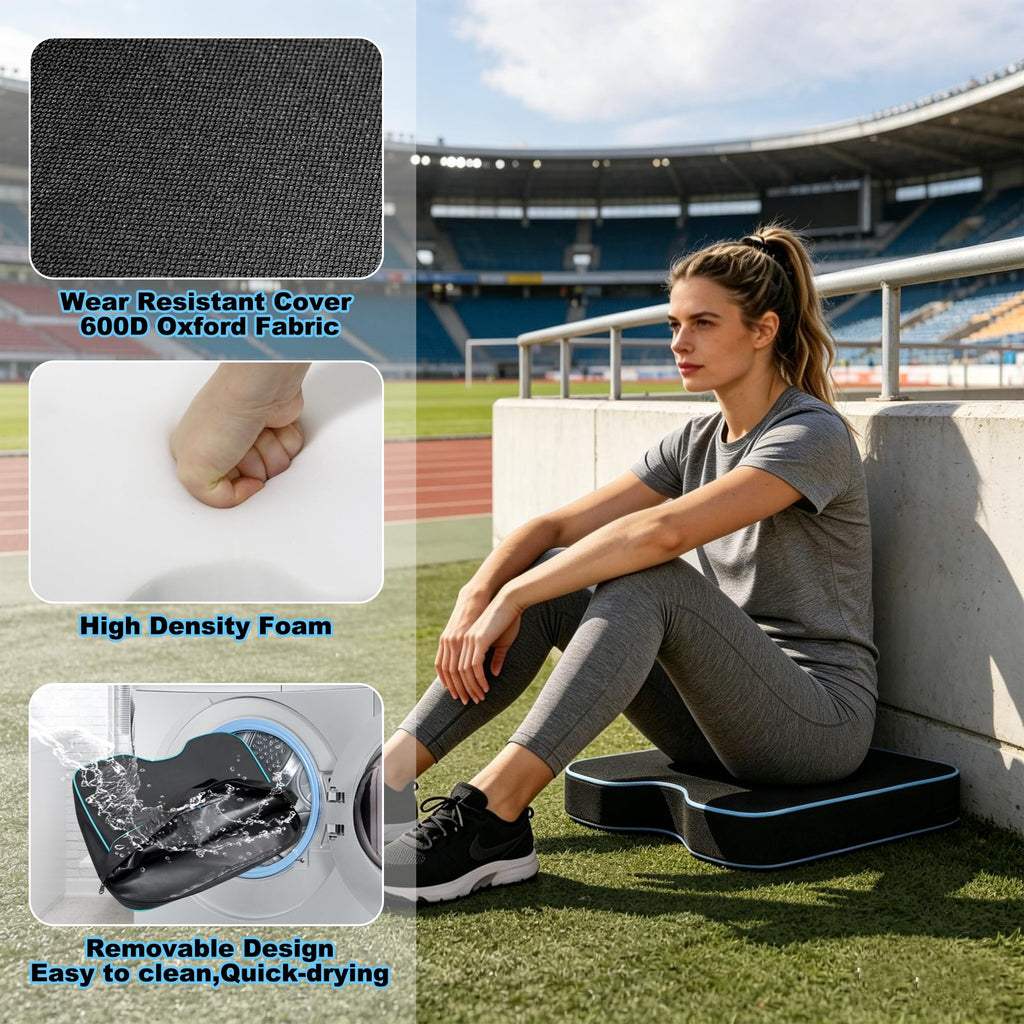 2 Pack Black Stadium Seat Cushion H2359