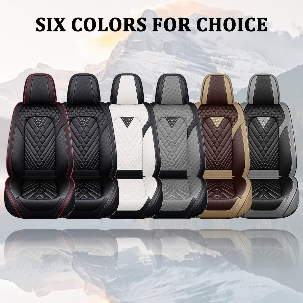 Waterproof Nappa Leather Full Set Car Seat Covers R9349