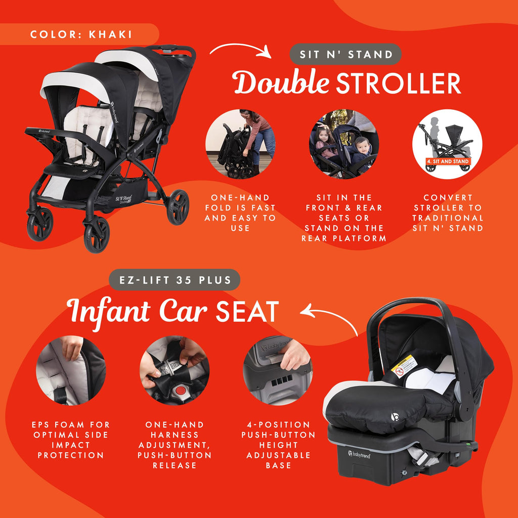 Double Stroller & 2 Car Seats H51227