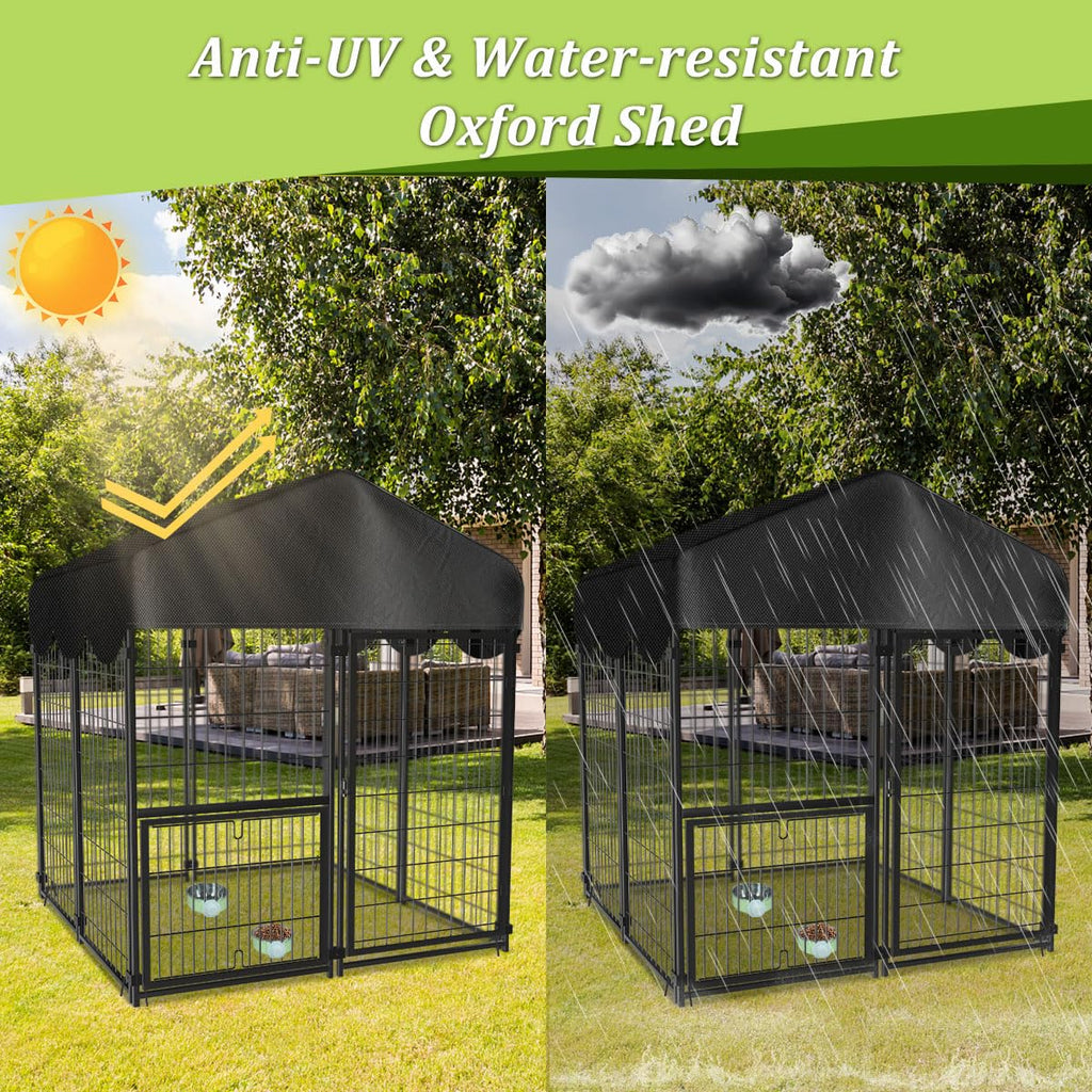 Heavy Duty Dog Kennel with Roof V487