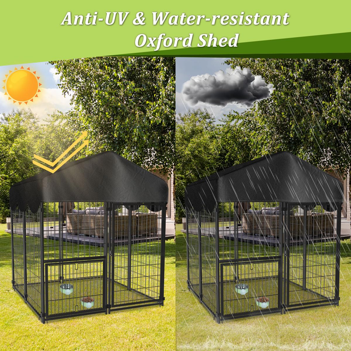 Heavy Duty Dog Kennel with Roof V487