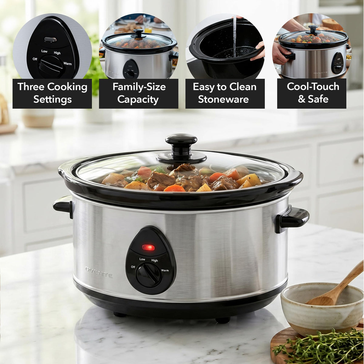 3.7 Qt Electric Slow Cooker C20380