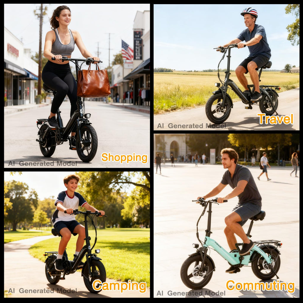 Folding Electric Bike 400W 36V 10Ah 14" P97812