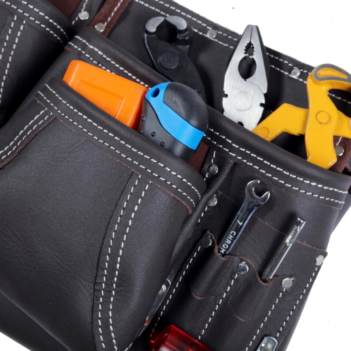 Brown Leather 2-Inch Tool Belt with 12 Pockets K9519