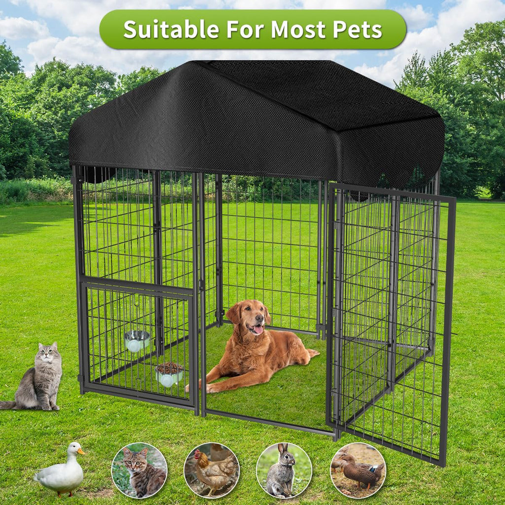 Heavy Duty Dog Kennel with Roof V487
