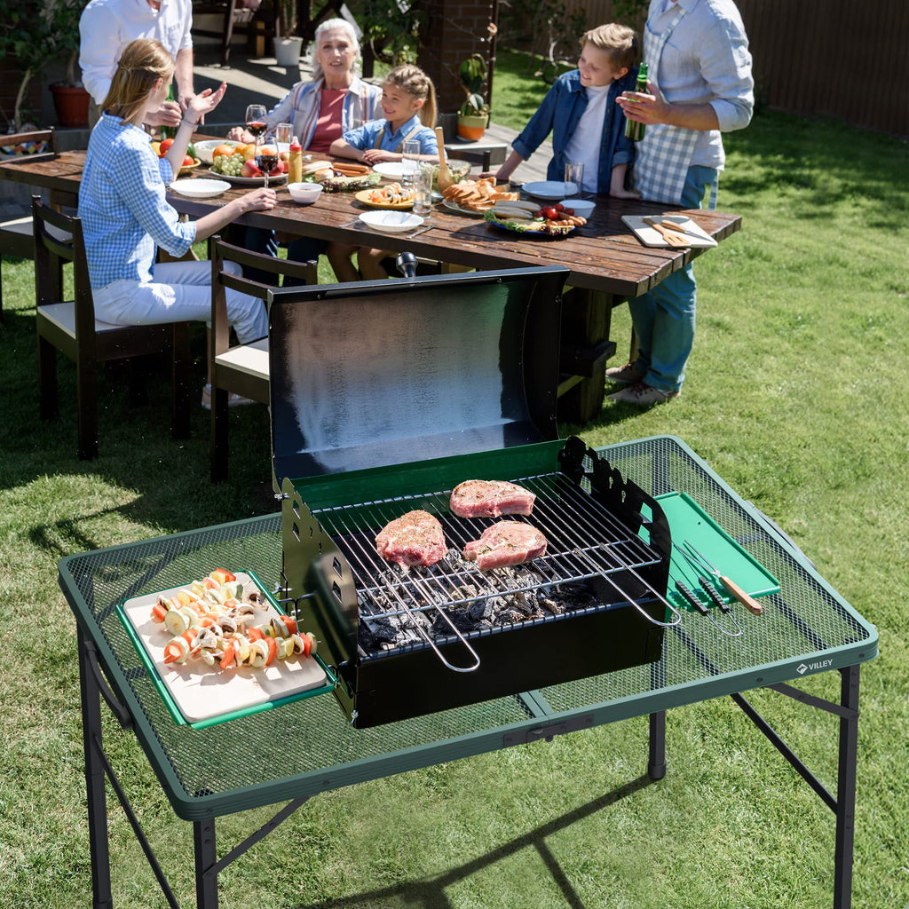 3ft Folding Aluminum Camping Table with Adjustable Legs S29891