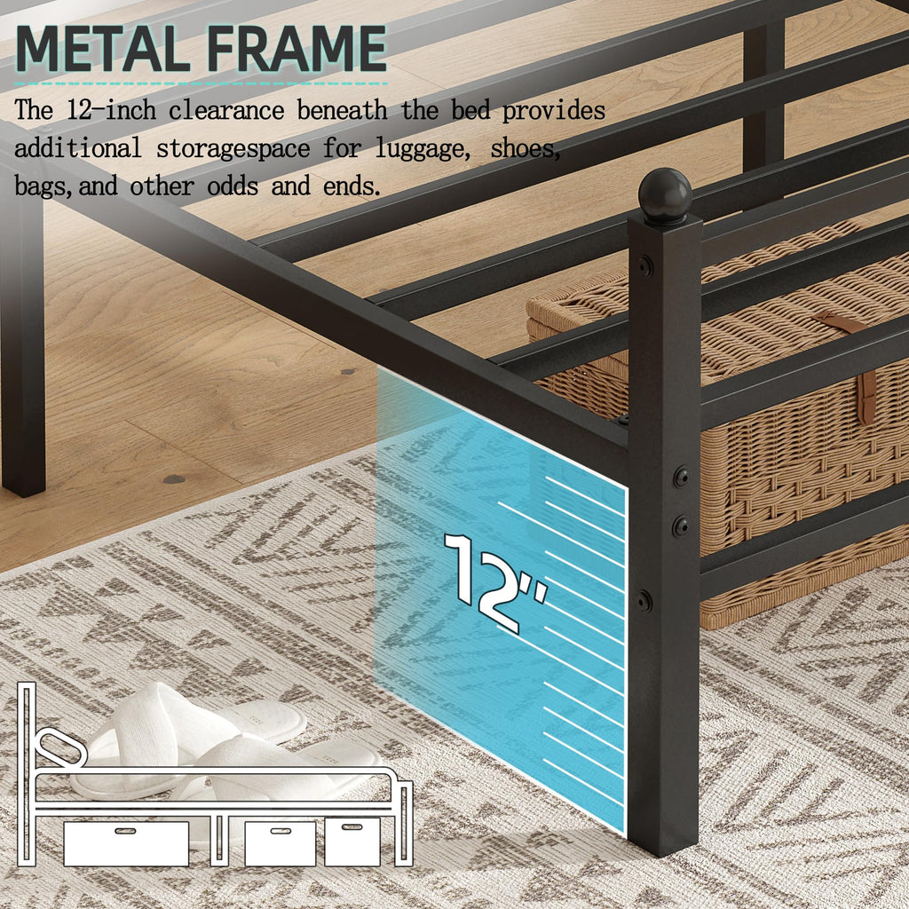 Black Full Size Bed Frame Y32315