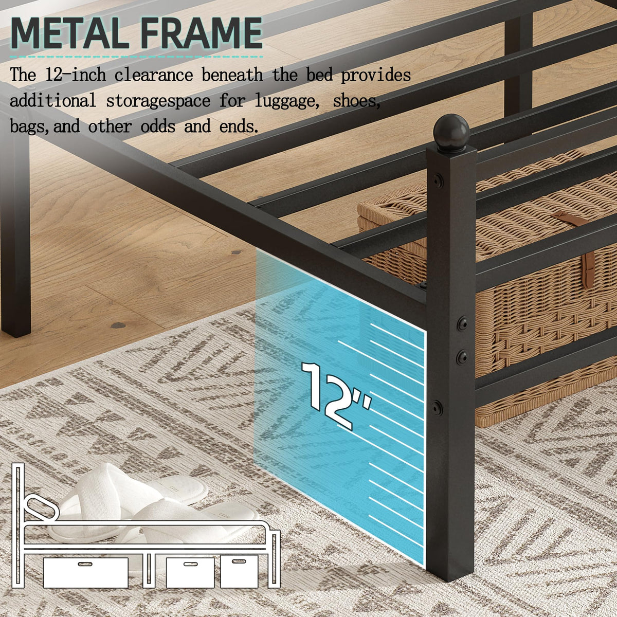 Black Full Size Bed Frame Y32315