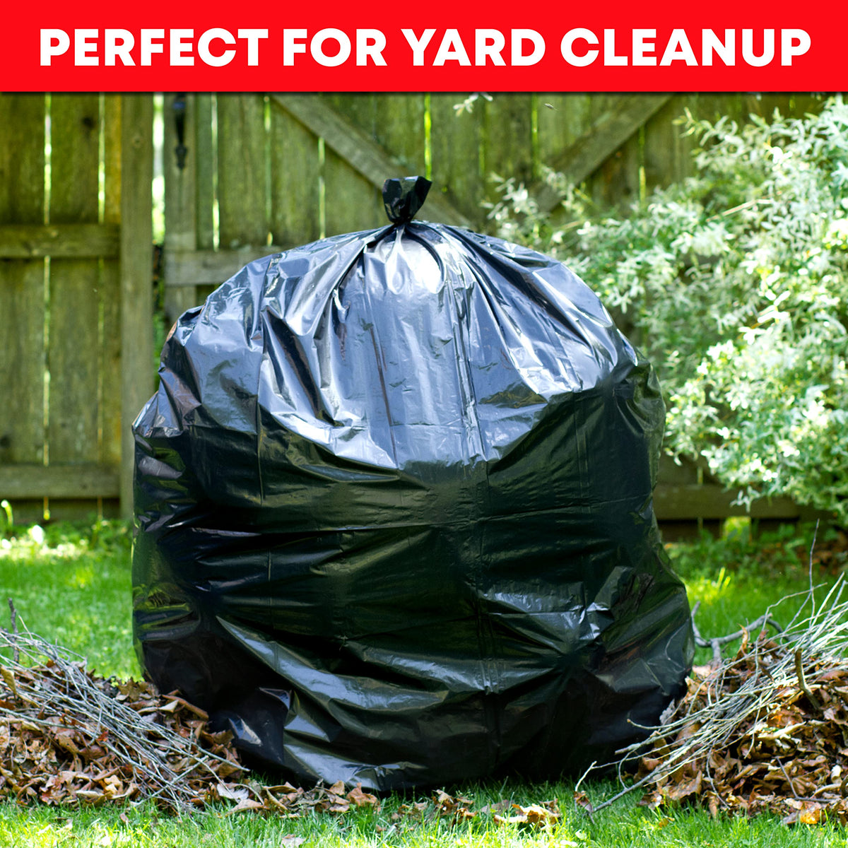55-60 Gallon Heavy Duty Black Trash Bags 150 Bags R534252