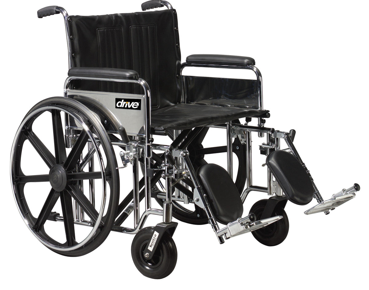 Black 22 Inch Bariatric Wheelchair Z845